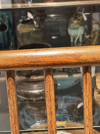 Two Chinese hardwood clothing racks, 19th C.