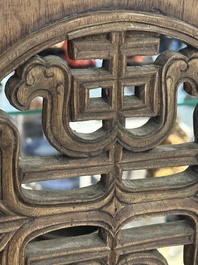 Two Chinese hardwood clothing racks, 19th C.