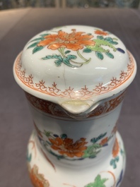 Five Chinese famille rose and verte wares, Kangxi/Qianlong