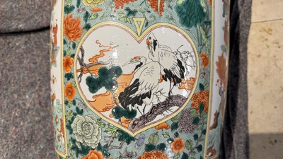 A large Chinese famille verte '100 boys' vase, 19th C.