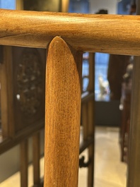 Two Chinese hardwood clothing racks, 19th C.