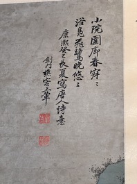 Follower of Wang Hui 王翚 (1632-1717): 'Landscape', ink and colour on paper, dated 1713