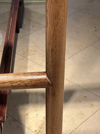 Two Chinese hardwood clothing racks, 19th C.