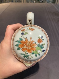 Five Chinese famille rose and verte wares, Kangxi/Qianlong