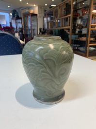 Seven Chinese Longquan celadon wares, Yuan/Ming