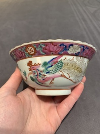 Six Chinese famille rose 'phoenix and peony' bowls and plates for the Straits or Peranakan market, Republic