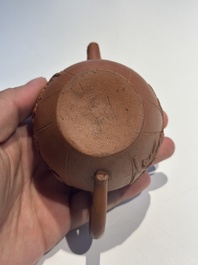 Three Chinese Yixing stoneware teapots and covers, 18th C.