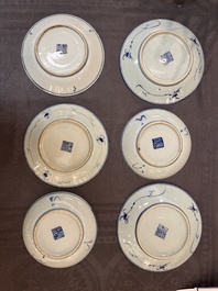 An impressive collection of 50 Chinese Dehua blue and white wares, 19th C.