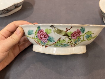 15 Chinese famille rose and verte wares, 19/20th C.
