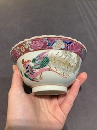 Six Chinese famille rose 'phoenix and peony' bowls and plates for the Straits or Peranakan market, Republic