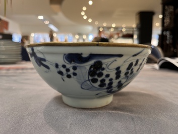 An impressive collection of 50 Chinese Dehua blue and white wares, 19th C.