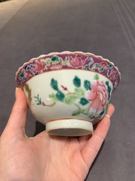 Six Chinese famille rose 'phoenix and peony' bowls and plates for the Straits or Peranakan market, Republic