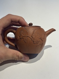 Three Chinese Yixing stoneware teapots and covers, 18th C.