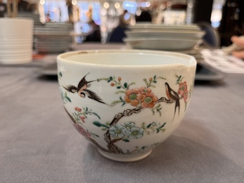 15 Chinese famille rose and verte wares, 19/20th C.