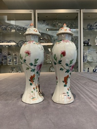 Five Chinese famille rose and verte wares, Kangxi/Qianlong