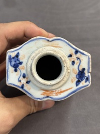 Ten Chinese Imari-style, blue and white tea caddies, Kangxi/Yongzheng