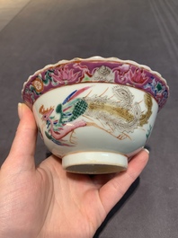 Six Chinese famille rose 'phoenix and peony' bowls and plates for the Straits or Peranakan market, Republic