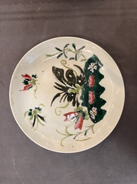 15 Chinese famille rose and verte wares, 19/20th C.