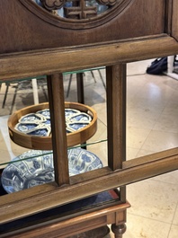 Two Chinese hardwood clothing racks, 19th C.