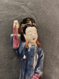 Six Chinese famille rose figures of merry ladies, Qianlong/Jiaqing