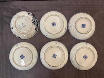 An impressive collection of 50 Chinese Dehua blue and white wares, 19th C.