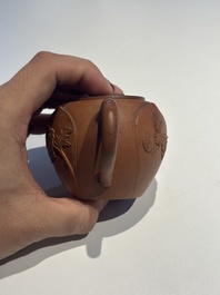 Three Chinese Yixing stoneware teapots and covers, 18th C.