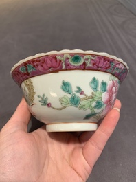 Six Chinese famille rose 'phoenix and peony' bowls and plates for the Straits or Peranakan market, Republic