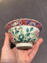 Six Chinese famille rose 'phoenix and peony' bowls and plates for the Straits or Peranakan market, Republic