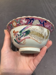 Six Chinese famille rose 'phoenix and peony' bowls and plates for the Straits or Peranakan market, Republic