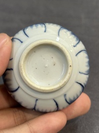 Seven Chinese miniature blue and white vases, Kangxi and later