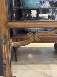 Two Chinese hardwood clothing racks, 19th C.