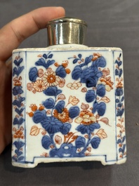 Ten Chinese Imari-style, blue and white tea caddies, Kangxi/Yongzheng