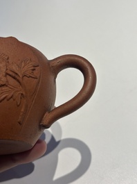 Three Chinese Yixing stoneware teapots and covers, 18th C.