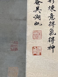 Follower of Wang Hui 王翚 (1632-1717): 'Landscape', ink and colour on paper, dated 1713