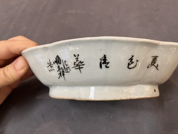 15 Chinese famille rose and verte wares, 19/20th C.
