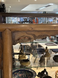 Two Chinese hardwood clothing racks, 19th C.