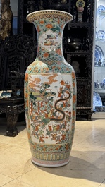 A large Chinese famille verte '100 boys' vase, 19th C.
