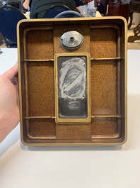 A Japanese lacquerware suzuribako or writing box depicting a crab, Meiji, 19th C.