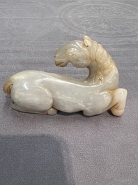 Four Chinese jade carvings of animals, 19th C.