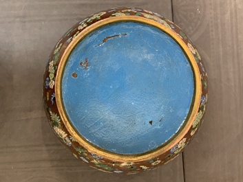 A Chinese cloisson&eacute; 'butterfly' jardini&egrave;re, 20th C.