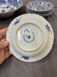 22 Chinese blue and white wares, Kangxi and later