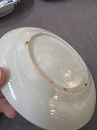 22 Chinese blue and white wares, Kangxi and later