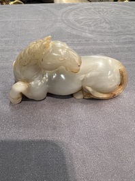 Four Chinese jade carvings of animals, 19th C.
