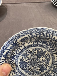 22 Chinese blue and white wares, Kangxi and later