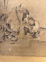 Japanese School, after Mokuan Reien 黙庵 (d. 1345): 'Three sleepers', ink on paper, probably 16/17th C.