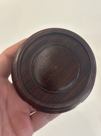 A collection of 11 Chinese wooden stands, 19/20th C.
