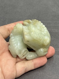 Four Chinese jade carvings of animals, 19th C.
