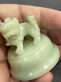 Five Chinese jade and agate incense burners and covers, 20th C.