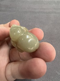 Nine Chinese jade carvings of figures, 19/20th C.