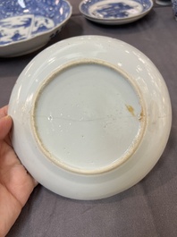 22 Chinese blue and white wares, Kangxi and later